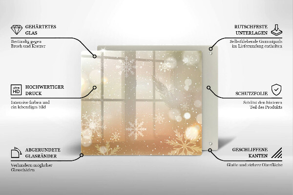 Osłona do płyty indukcyjnej Płatki śniegu