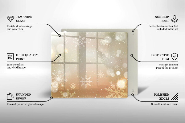 Osłona do płyty indukcyjnej Płatki śniegu