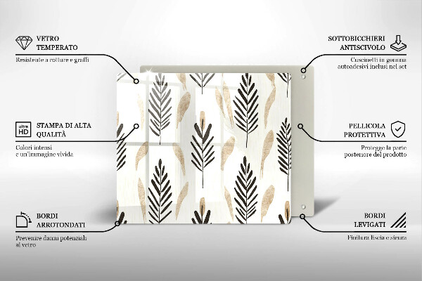 Osłona do płyty indukcyjnej Boho rośliny