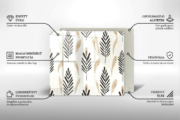 Osłona do płyty indukcyjnej Boho rośliny