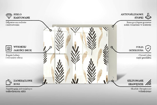 Osłona do płyty indukcyjnej Boho rośliny