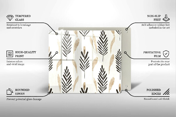 Osłona do płyty indukcyjnej Boho rośliny