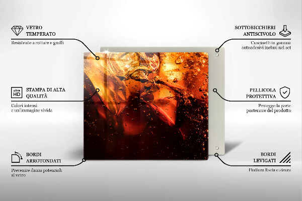 Osłona do płyty indukcyjnej Napój cola z lodem