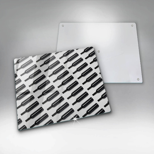 Osłona do płyty indukcyjnej Czarne butelki wina