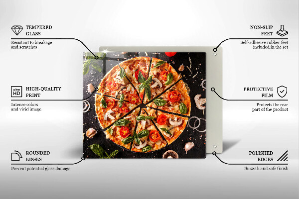 Osłona do płyty indukcyjnej Pizza z pieczarkami
