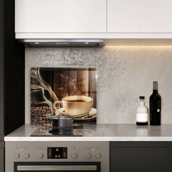 Osłona do płyty indukcyjnej Filiżanka i ziarna kawy