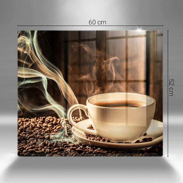 Osłona do płyty indukcyjnej Filiżanka i ziarna kawy