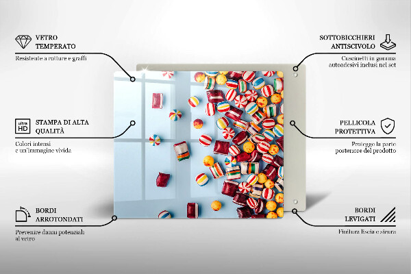 Osłona do płyty indukcyjnej Kolorowe cukierki