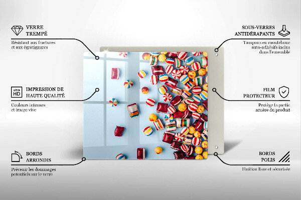 Osłona do płyty indukcyjnej Kolorowe cukierki
