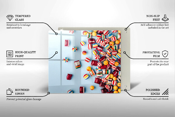 Osłona do płyty indukcyjnej Kolorowe cukierki