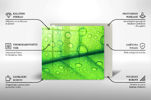 Osłona do płyty indukcyjnej Zbliżenie liścia