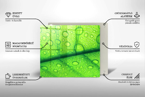 Osłona do płyty indukcyjnej Zbliżenie liścia