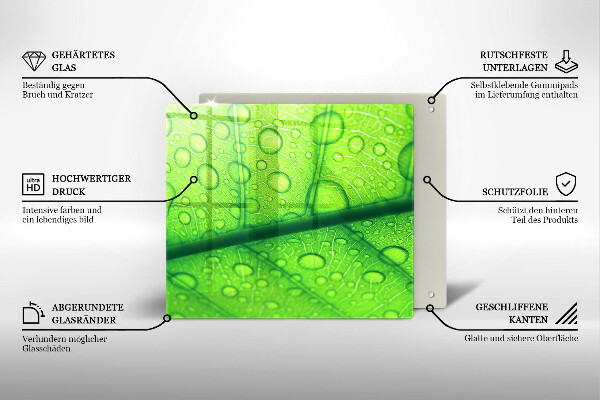 Osłona do płyty indukcyjnej Zbliżenie liścia