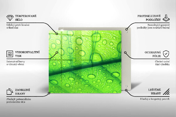 Osłona do płyty indukcyjnej Zbliżenie liścia