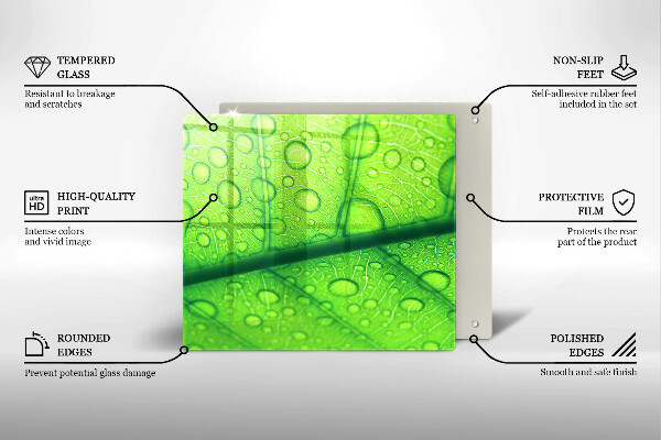 Osłona do płyty indukcyjnej Zbliżenie liścia