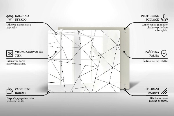 Osłona do płyty indukcyjnej Białe trójkąty