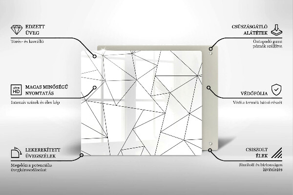 Osłona do płyty indukcyjnej Białe trójkąty