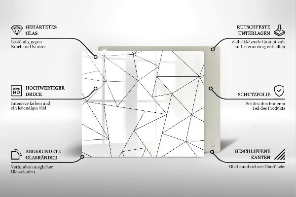 Osłona do płyty indukcyjnej Białe trójkąty