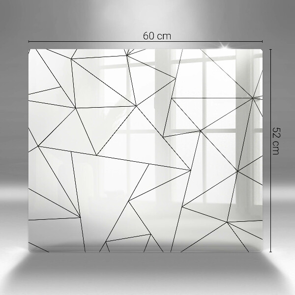 Osłona do płyty indukcyjnej Białe trójkąty