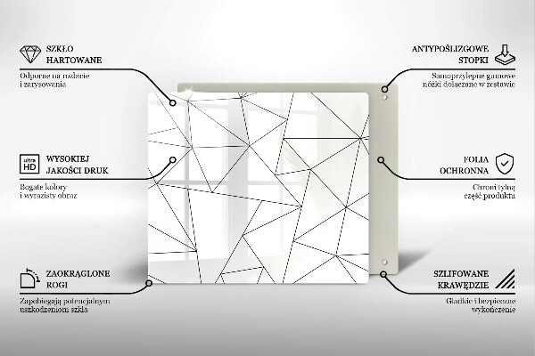 Osłona do płyty indukcyjnej Białe trójkąty