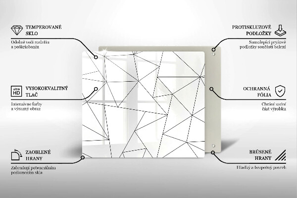 Osłona do płyty indukcyjnej Białe trójkąty