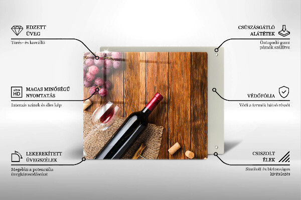 Osłona do płyty indukcyjnej Butelka czerwonego wina