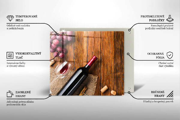 Osłona do płyty indukcyjnej Butelka czerwonego wina