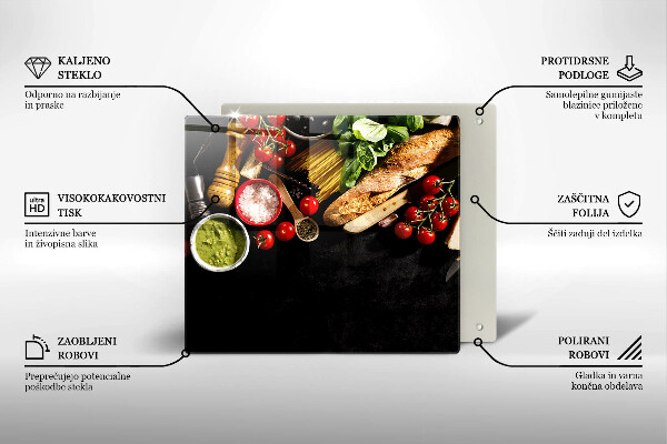 Osłona ściany nad kuchenką Włoskie składniki i przyprawy