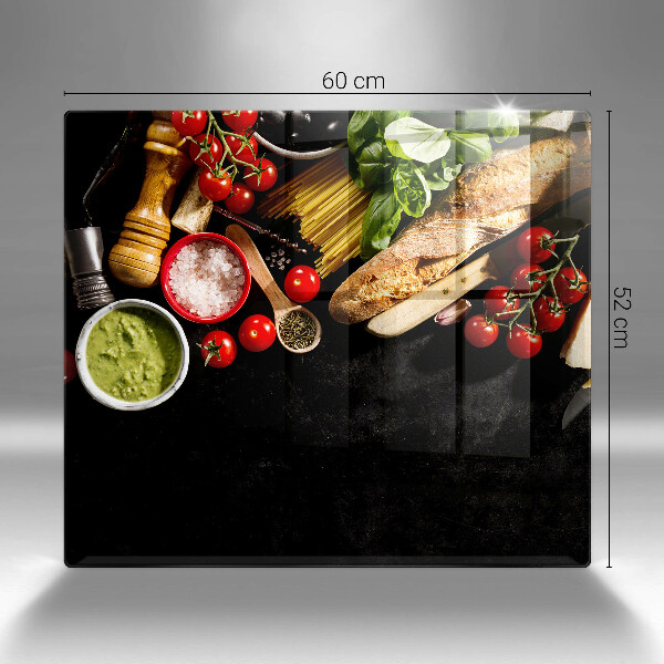 Osłona ściany nad kuchenką Włoskie składniki i przyprawy