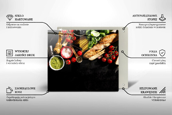 Osłona ściany nad kuchenką Włoskie składniki i przyprawy