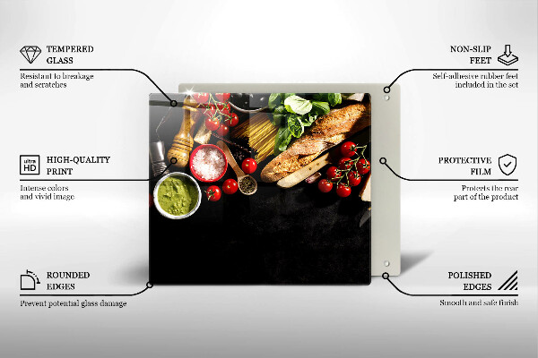 Osłona ściany nad kuchenką Włoskie składniki i przyprawy