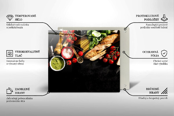 Osłona ściany nad kuchenką Włoskie składniki i przyprawy