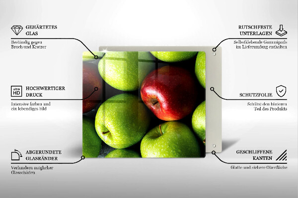 Osłona ściany nad kuchenką Soczyste jabłka