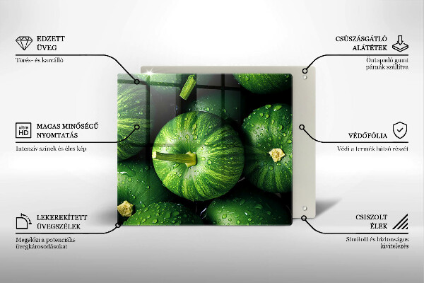 Osłona ściany nad kuchenką Zielone dynie