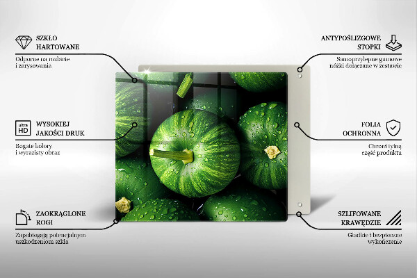 Osłona ściany nad kuchenką Zielone dynie