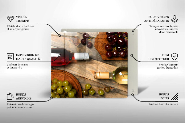 Osłona ściany nad kuchenką Butelki wina i winogrona