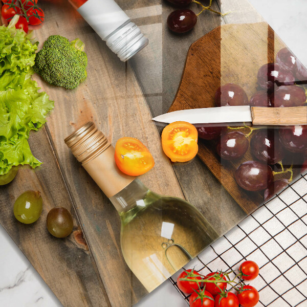 Osłona ściany nad kuchenką Butelki wina i winogrona