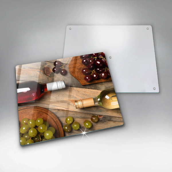 Osłona ściany nad kuchenką Butelki wina i winogrona