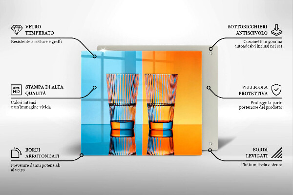 Osłona ściany nad kuchenką Dwie szklanki wody