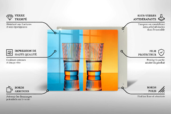 Osłona ściany nad kuchenką Dwie szklanki wody