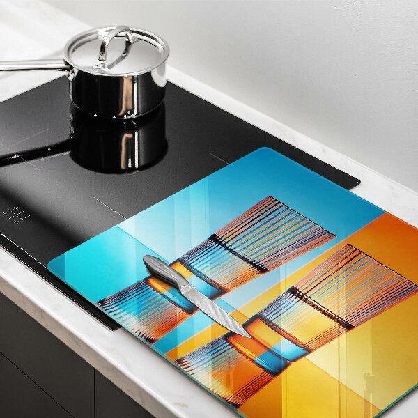 Osłona ściany nad kuchenką Dwie szklanki wody