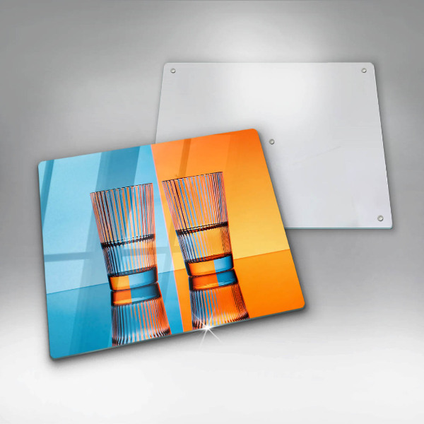 Osłona ściany nad kuchenką Dwie szklanki wody