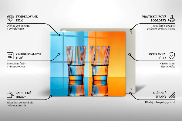 Osłona ściany nad kuchenką Dwie szklanki wody
