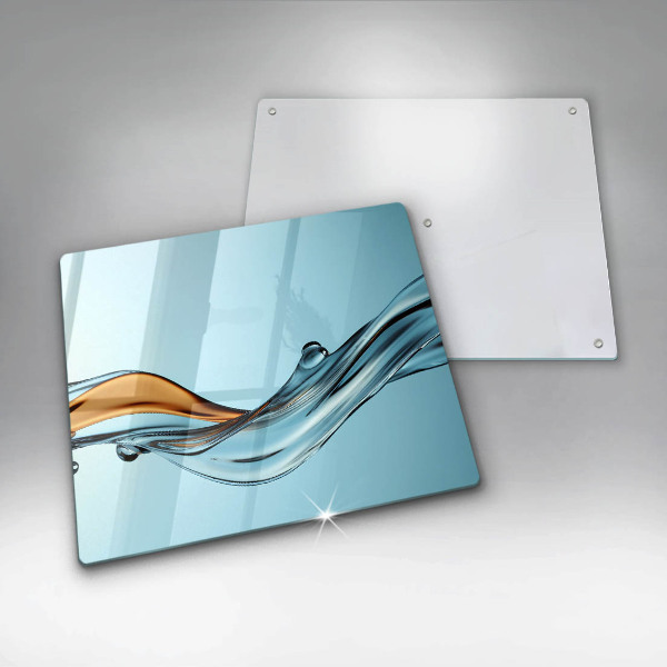 Osłona ściany nad kuchenką Woda na niebieskim tle