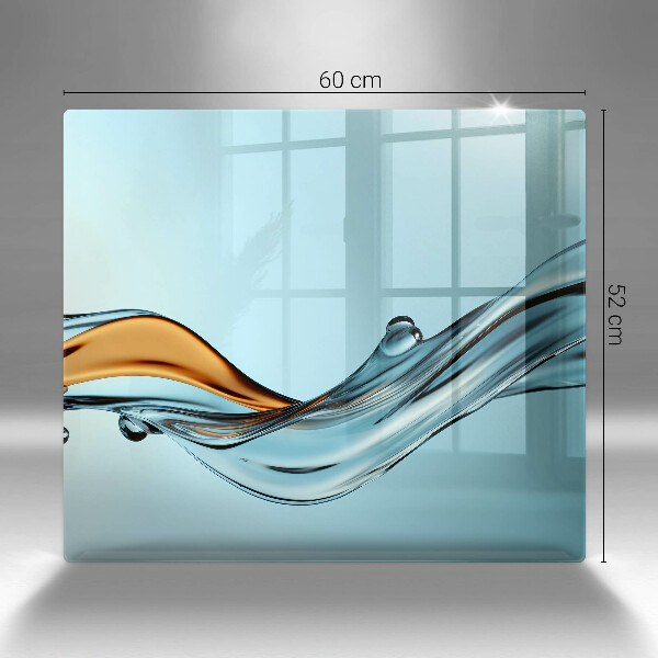 Osłona ściany nad kuchenką Woda na niebieskim tle