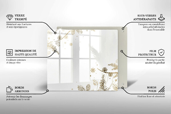 Osłona ściany nad kuchenką Zimowe dekoracje