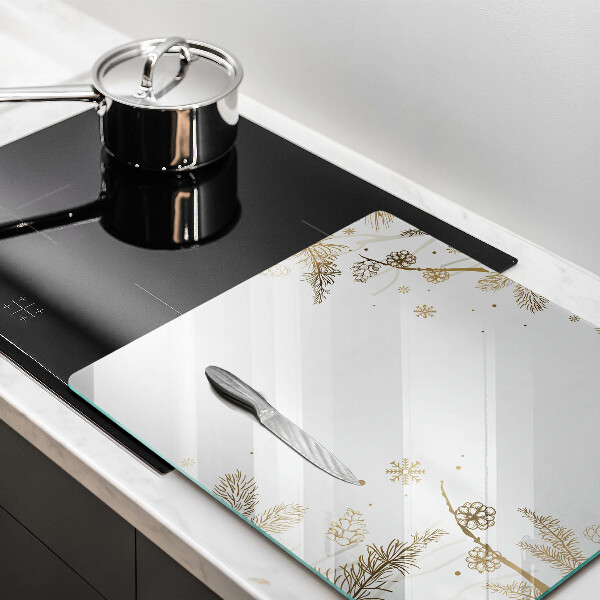 Osłona ściany nad kuchenką Zimowe dekoracje