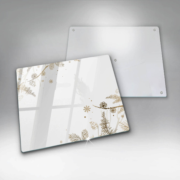 Osłona ściany nad kuchenką Zimowe dekoracje