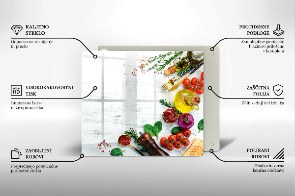 Osłona ściany nad kuchenką Warzywa i przyprawy