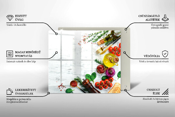 Osłona ściany nad kuchenką Warzywa i przyprawy